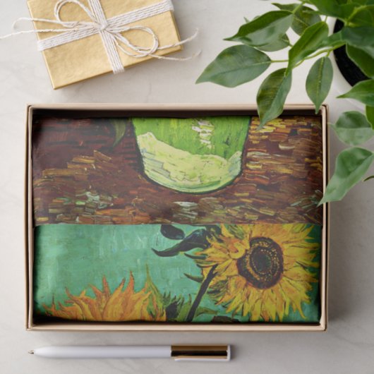 Van Gogh - Zonnebloemen (3) Tissuepapier (Geschenk)