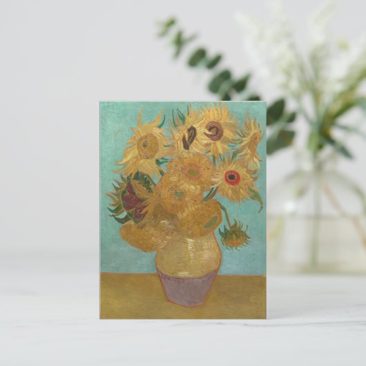 Van Gogh - Zonnebloemen, 3e versie, herhaling Briefkaart (Staand voorkant)