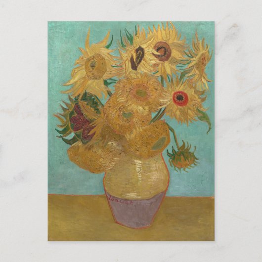 Van Gogh - Zonnebloemen, 3e versie, herhaling Briefkaart (Voorkant)