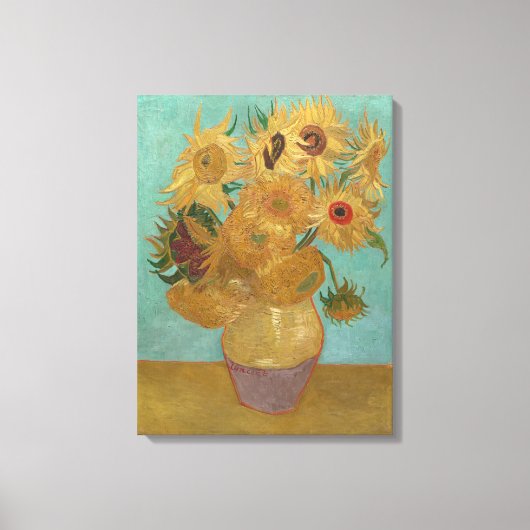 Van Gogh - Zonnebloemen, 3e versie, herhaling Canvas Afdruk (Voorkant)