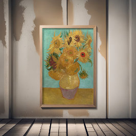 Van Gogh - Zonnebloemen, 3e versie, herhaling Foto Afdruk