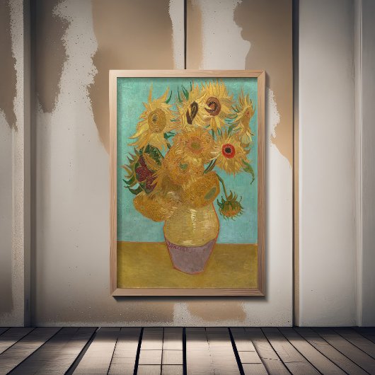 Van Gogh - Zonnebloemen, 3e versie, herhaling Foto Afdruk
