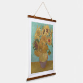 Van Gogh - Zonnebloemen, 3e versie, herhaling Hangend Wandkleed (Gebogen)