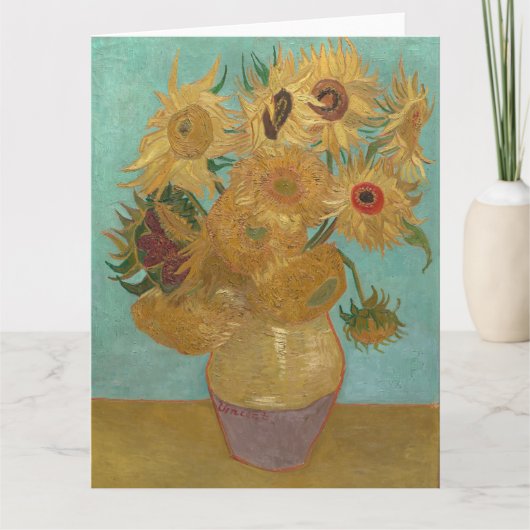 Van Gogh - Zonnebloemen, 3e versie, herhaling Kaart (Voorkant)