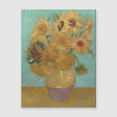 Van Gogh - Zonnebloemen, 3e versie, herhaling Magnetische Uitnodiging (Voorkant)