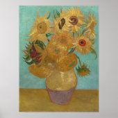 Van Gogh - Zonnebloemen, 3e versie, herhaling Poster (Voorkant)
