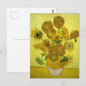 Van Gogh - Zonnebloemen, 4e versie, herhaling Briefkaart (Voorkant / Achterkant)