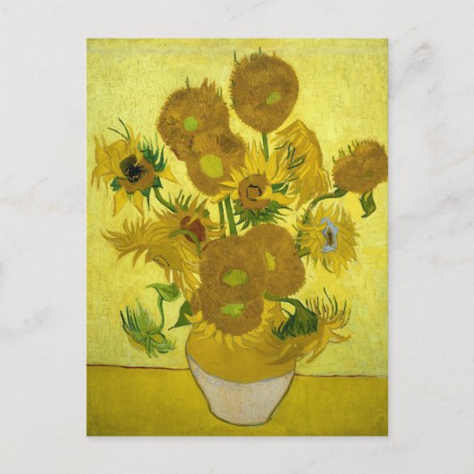 Van Gogh - Zonnebloemen, 4e versie, herhaling Briefkaart (Voorkant)