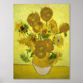 Van Gogh - Zonnebloemen, 4e versie, herhaling Folie Afdrukken (Voorkant)