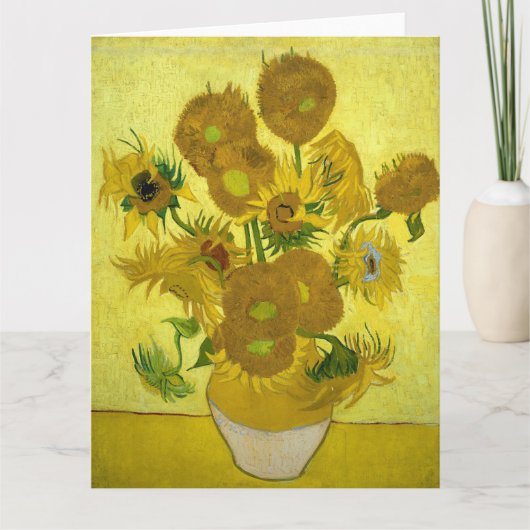 Van Gogh - Zonnebloemen, 4e versie, herhaling Kaart (Voorkant)