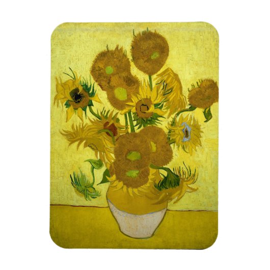 Van Gogh - Zonnebloemen, 4e versie, herhaling Magneet (Verticaal)