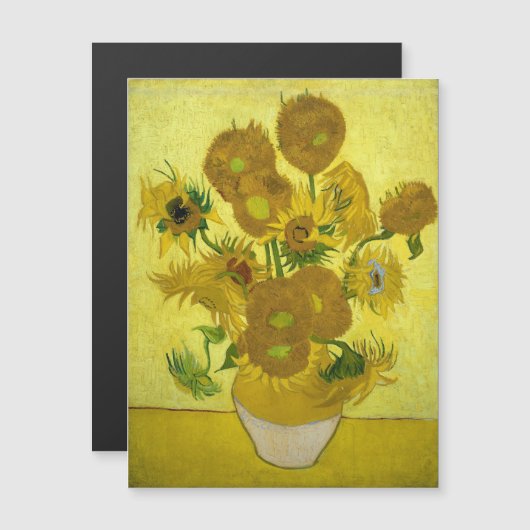 Van Gogh - Zonnebloemen, 4e versie, herhaling Magnetische Uitnodiging (Voorkant / Achterkant)