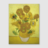 Van Gogh - Zonnebloemen, 4e versie, herhaling Magnetische Uitnodiging (Voorkant)