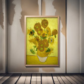 Van Gogh - Zonnebloemen, 4e versie, herhaling Poster