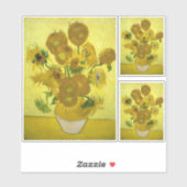 Van Gogh - Zonnebloemen, 4e versie, herhaling Sticker (Vel)
