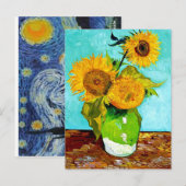 Van Gogh - Zonnebloemen - Art Post Card Briefkaart (Voorkant / Achterkant)