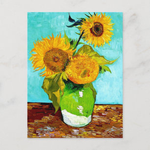 Van Gogh - Zonnebloemen - Art Post Card Briefkaart