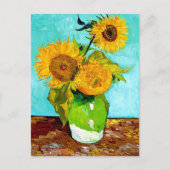 Van Gogh - Zonnebloemen - Art Post Card Briefkaart (Voorkant)