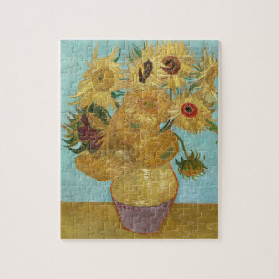 Van Gogh Zonnebloemen - Blauwe en Gele Impressioni Legpuzzel
