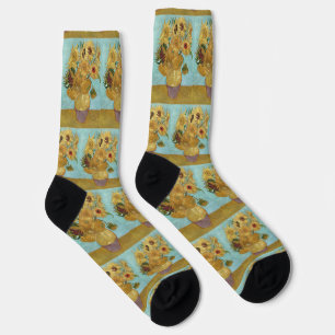 Van Gogh Zonnebloemen - Blauwe & Gele Impressionis Sokken