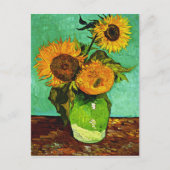 Van Gogh - Zonnebloemen, Drie Briefkaart (Voorkant)