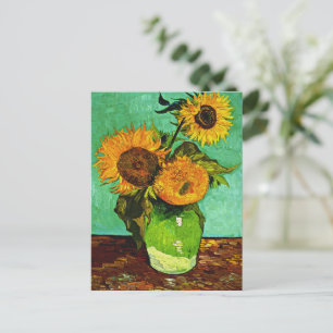 Van Gogh - Zonnebloemen, Drie, Briefkaart