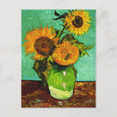 Van Gogh - Zonnebloemen, Drie, Briefkaart (Voorkant)