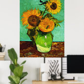 Van Gogh - Zonnebloemen, Drie, Poster (Thuiskantoor)