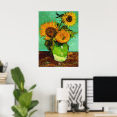 Van Gogh - Zonnebloemen, Drie Poster (Thuiskantoor)