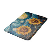 Van Gogh Zonnebloemen en sterrennacht Badmat (Gekanteld)