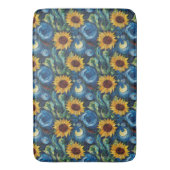 Van Gogh Zonnebloemen en sterrennacht Badmat (Voorkant Verticaal)