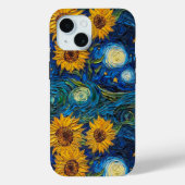 Van Gogh Zonnebloemen en sterrennacht Case-Mate iPhone Case (Achterkant)