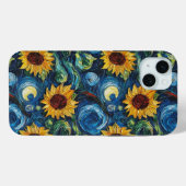 Van Gogh Zonnebloemen en sterrennacht Case-Mate iPhone Case (Achterkant (horizontaal))