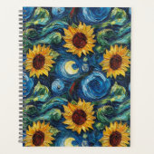 Van Gogh Zonnebloemen en sterrennacht Planner (Voorkant)