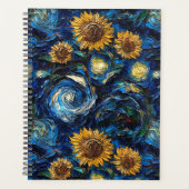 Van Gogh Zonnebloemen en sterrennacht Planner (Voorkant)