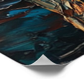 Van Gogh Zonnebloemen en sterrennacht Poster (Hoek)