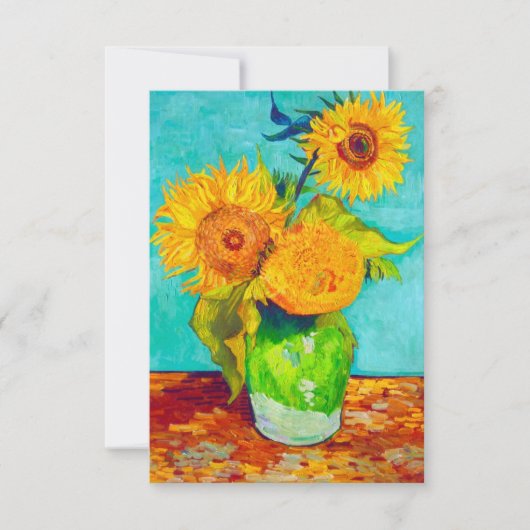 Van Gogh Zonnebloemen  Kaart (Voorkant)