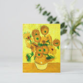 Van Gogh Zonnebloemen Kaart (Staand voorkant)