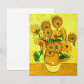 Van Gogh Zonnebloemen Kaart (Voorkant / Achterkant)