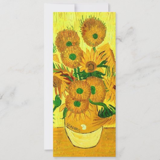 Van Gogh Zonnebloemen Kaart (Voorkant)