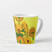 Van Gogh Zonnebloemen Latte Mok (Rechterhoek)