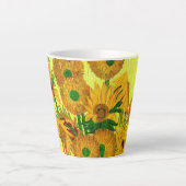 Van Gogh Zonnebloemen Latte Mok (Voorkant)