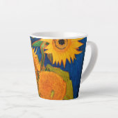Van Gogh Zonnebloemen Latte Mok (Rechterhoek)