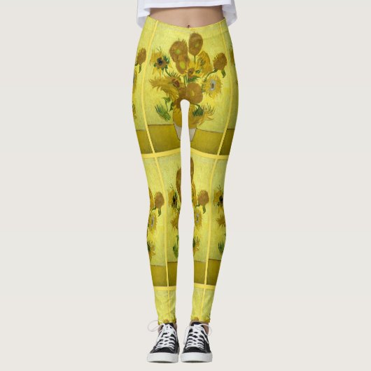 Van Gogh Zonnebloemen Leggings (Voorkant)