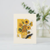 Van Gogh Zonnebloemen Modern Briefkaart (Staand voorkant)
