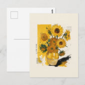 Van Gogh Zonnebloemen Modern Briefkaart (Voorkant / Achterkant)