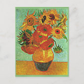 Van Gogh - Zonnebloemen, nog levendig met 12 pos Briefkaart (Voorkant)