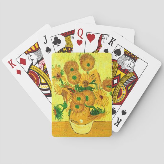 Van Gogh Zonnebloemen Pokerkaarten (Achterkant)