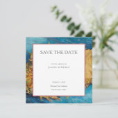 Van Gogh Zonnebloemen Professioneel Minimalist Save The Date (Staand voorkant)