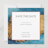 Van Gogh Zonnebloemen Professioneel Minimalist Save The Date (Voorkant)